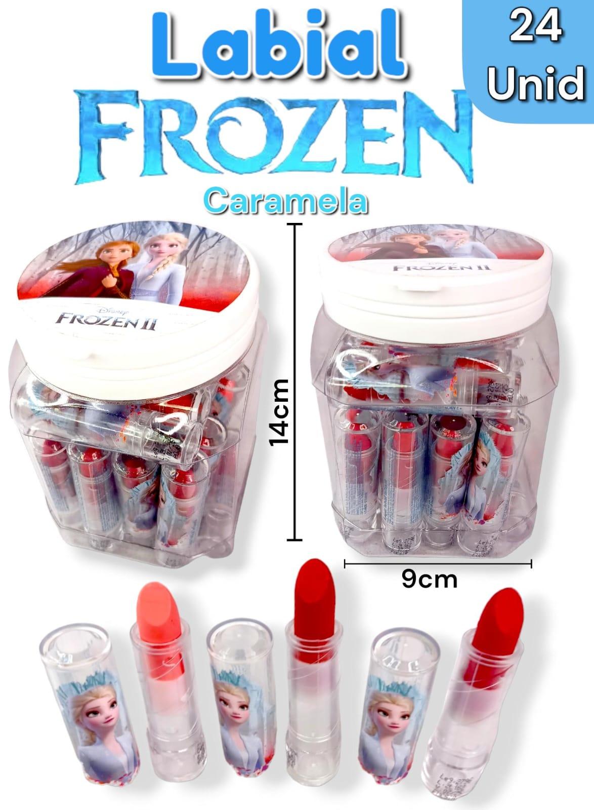 Labial Frozen en caramelera x 24 unidades
